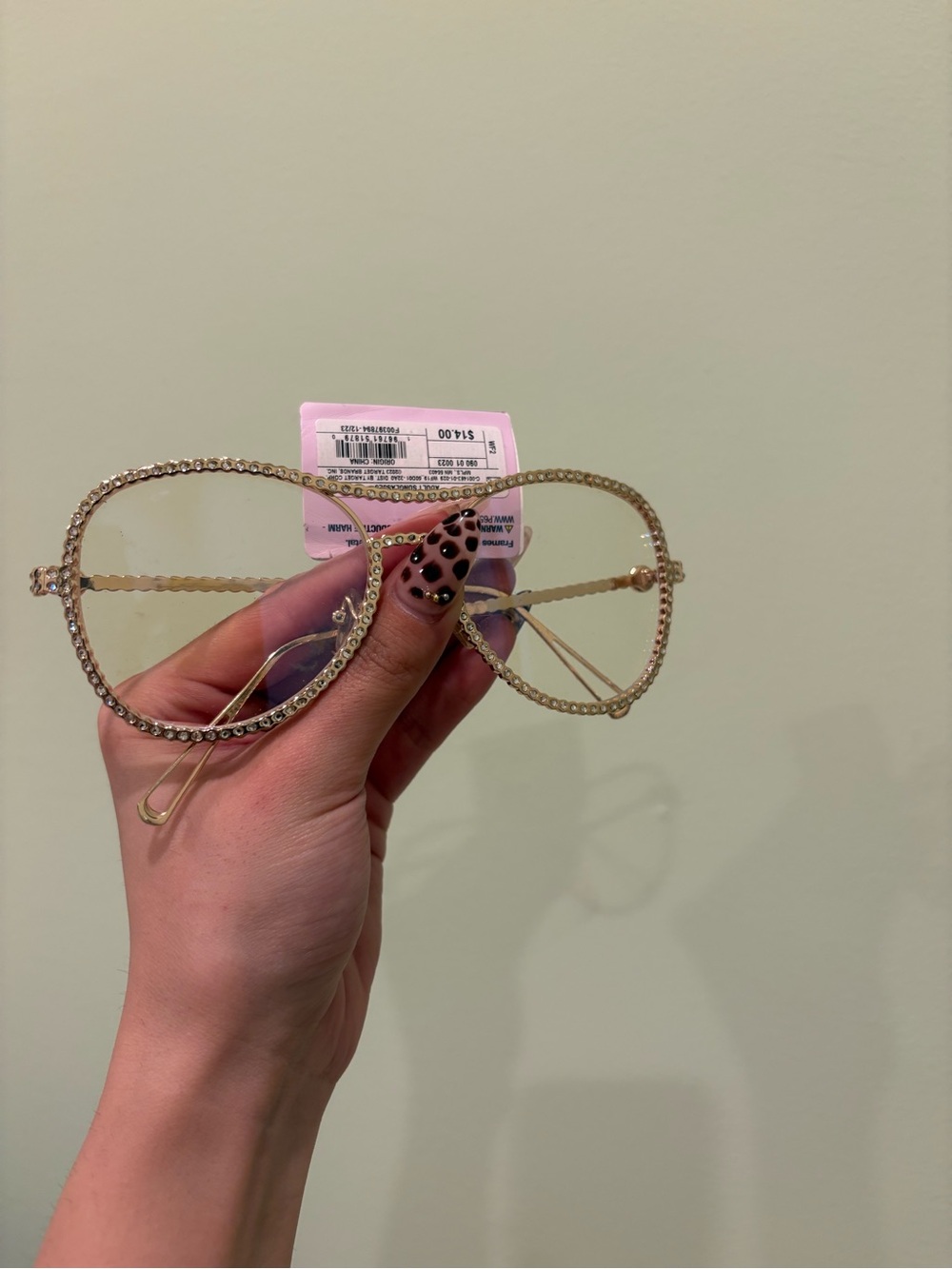wild fable Gold Crystal-Trim Oversized Women's Sunglasses